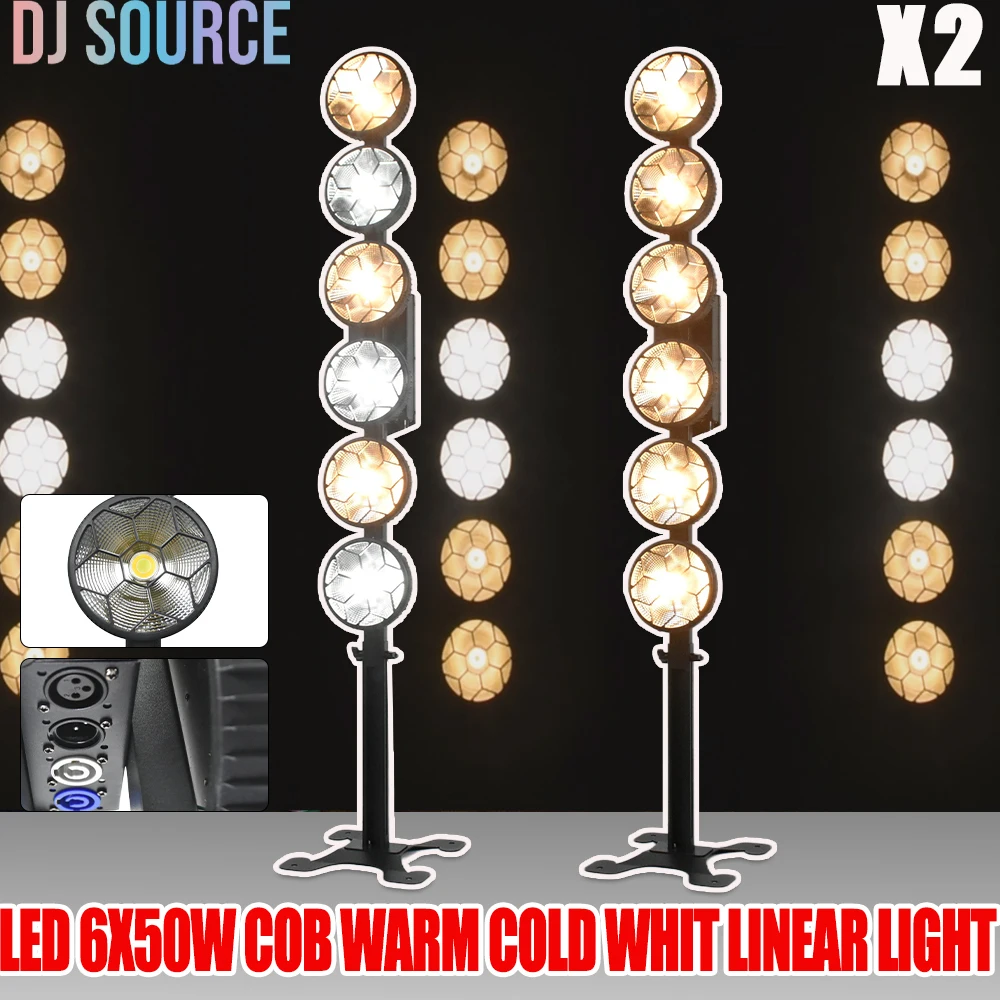 

2 шт./лот светодиодный 6X50 Вт COB ретро светильник теплый холодный белый янтарный линейный светильник настенный светильник Horse Racing Effect DMX512 для DJ Disco Party