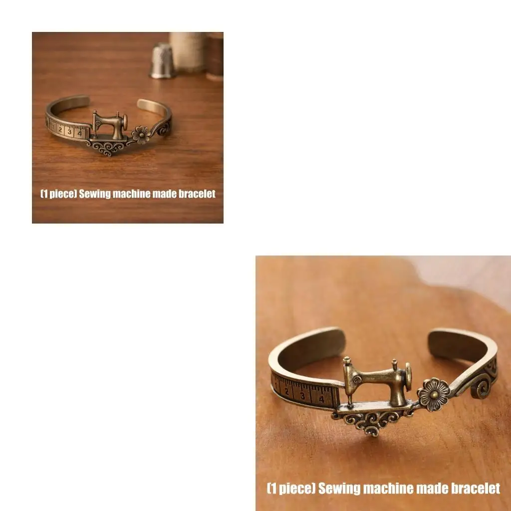 37ME Stylish Sewing Machine Pattern Bracelets Portable Comfortable For Everyday Use