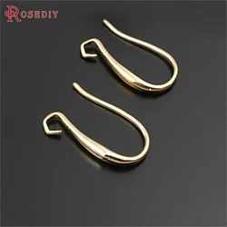 10PCS Height 18MM High Quality Champagne Gold Color Silver Color Brass Earring Hooks Diy Jewelry Earrings Findings Accessories