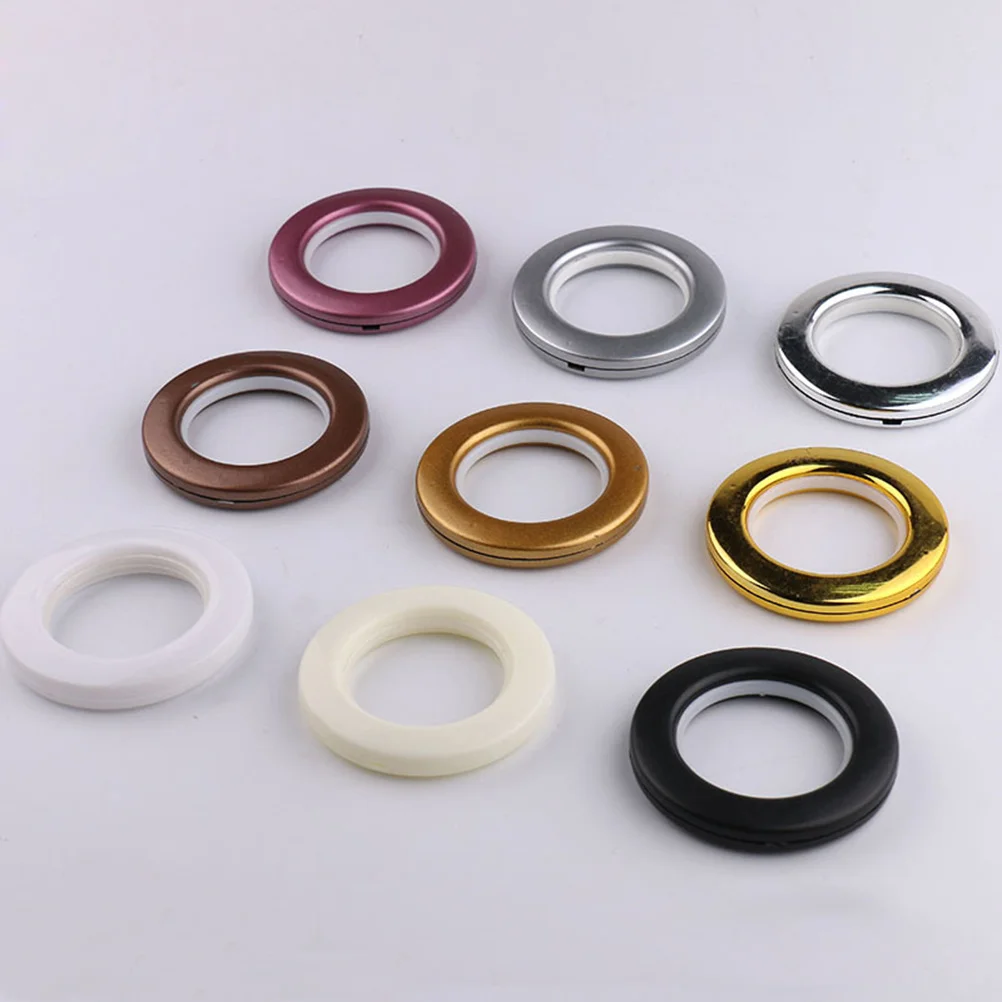 

80Pcs Plastic Curtain Rings Modern Design Heavy Duty for Window Shower Door Panels Quiet Glide Home Decor Ring Accessories