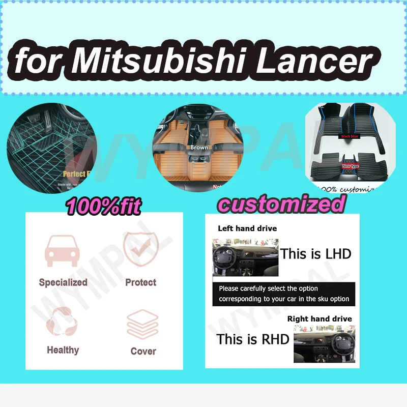 

LUXURY Car Floor Mat For Mitsubishi Lancer II Cedia Virage 2009~ 2014 Accesorios Para Auto Non-slip Floor Mats