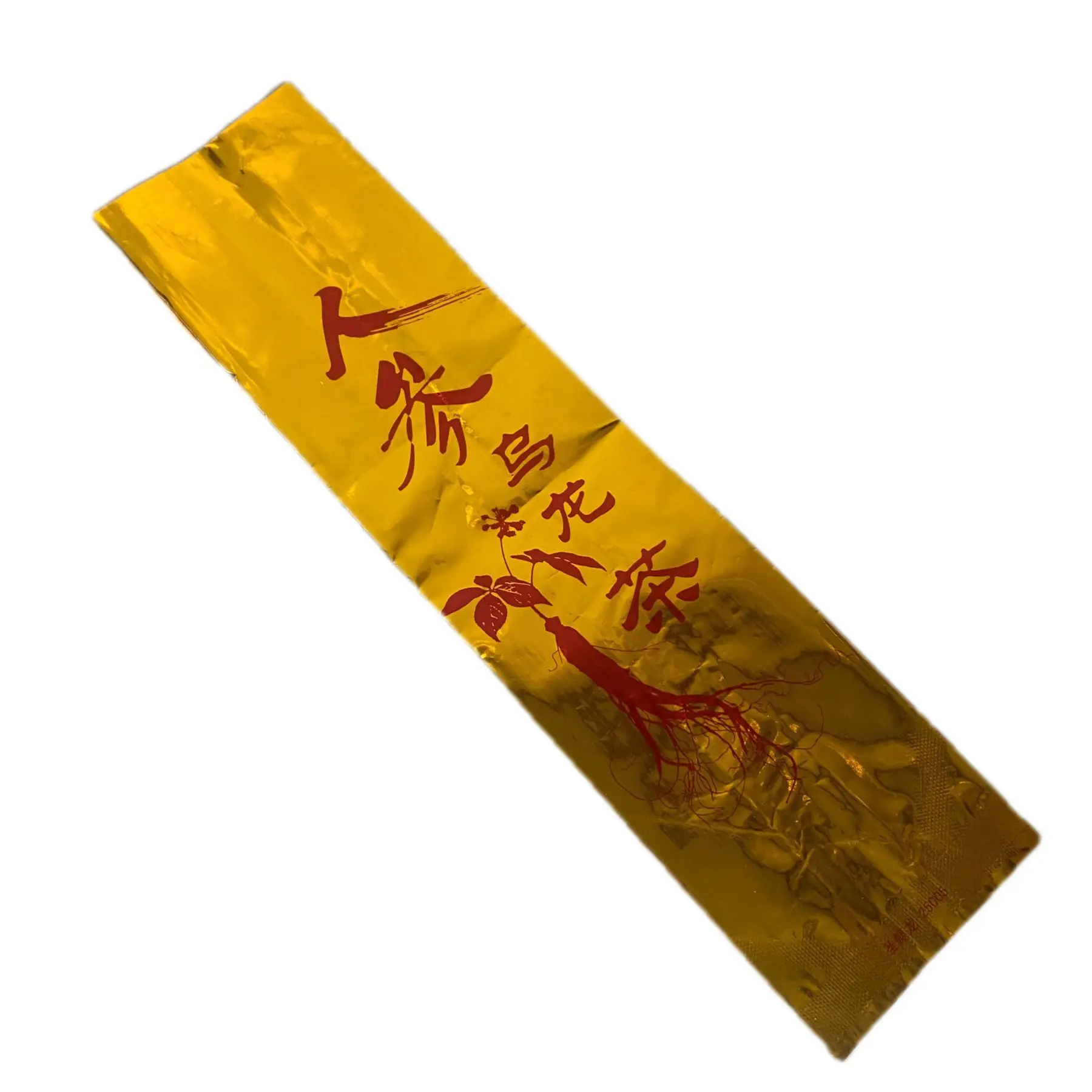 China Ginseng Oolong tea packing bag capacity 250g size 33cm*8cm model 107-C1 Chinese Ren Shen oolong tea Plastic packaging bag