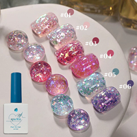1-12PCS Deer Crash Sparkling Series Gel Nail Polish Sparkling All-match Whitening Sequins Fashionable Eye-catching Nail Supplies