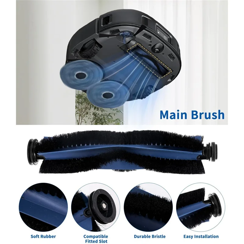 

A21Q-для Eufy X10 Pro Omni, детали, аксессуары, основная боковая щетка, HEPA-фильтр, швабра, тканевые мешки для пыли, замена