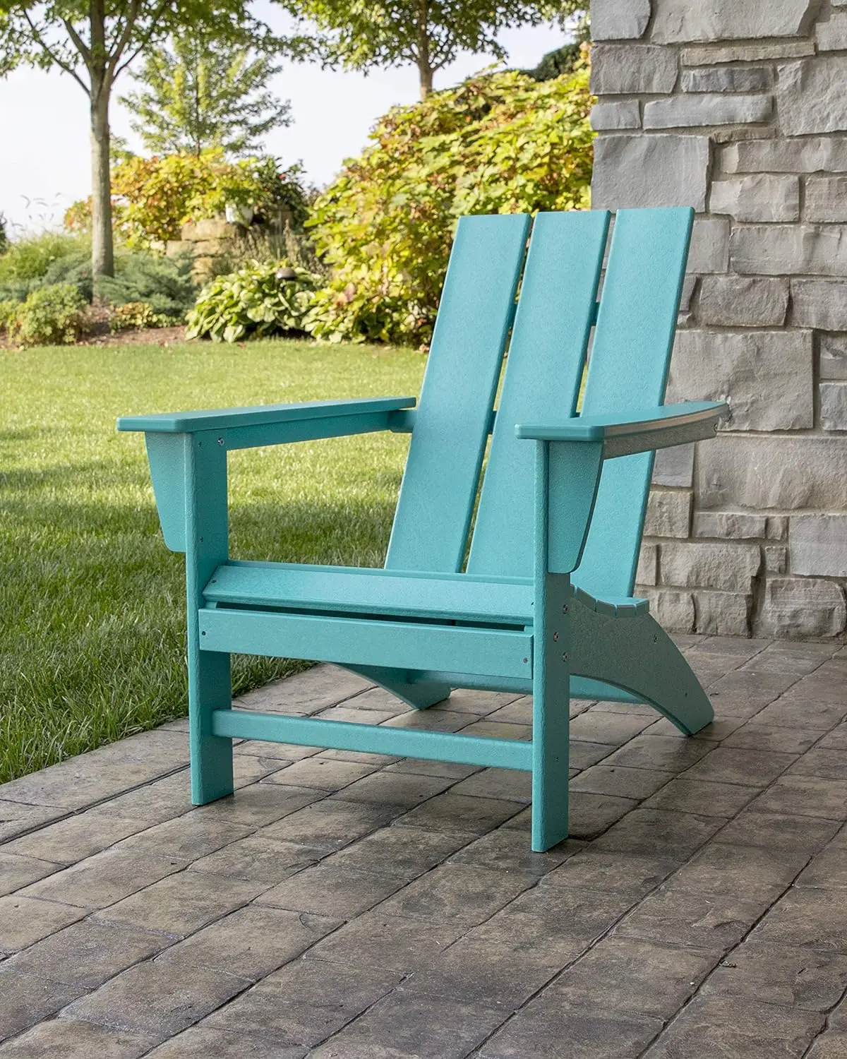 เก้าอี้ polywood AD420BL ทันสมัย adirondack, สีดำ