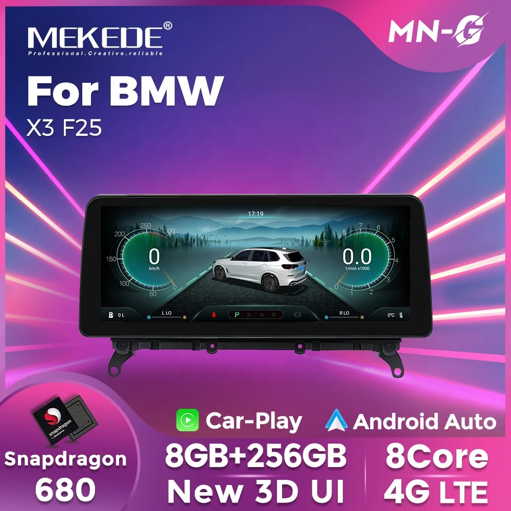 MEKEDE 680 3D UI IPS Screen Car DVD Player GPS Navigation For BMW X3 F25 Support DVR DSP GPS WIFI 4G Wireless Android Auto