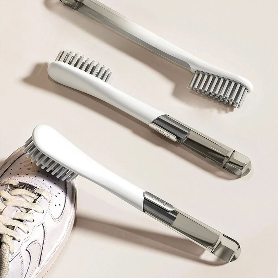 Multifunctional Soft Bristles Shoe Brush Durable Cleaning Brush for Shoes Clothes Household Use Ergonomic Handle Multi-Scene Use