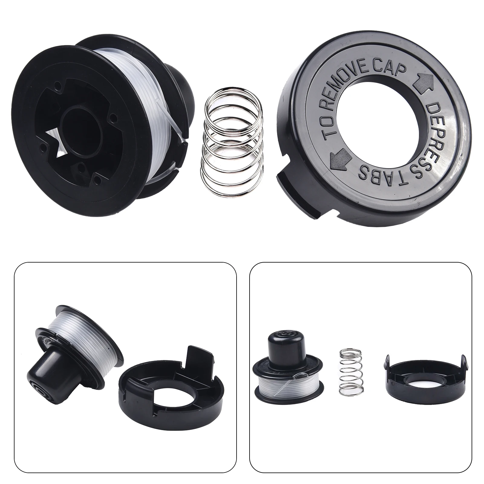 Replacement Bump Cap and Spool for GL250 GL310 GL360 A6226 For String Trimmers ABS+Nylon Durability Focused Design