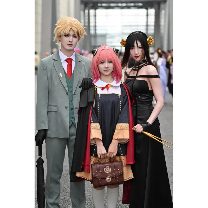 

aa26Anime Spy X Family Косплей Костюм Yor Сексуальное Платье Loid Forger Светло-Зеленый Костюм Anya Kawaii Наряд Карнавальный Парик Для Вечеринки
