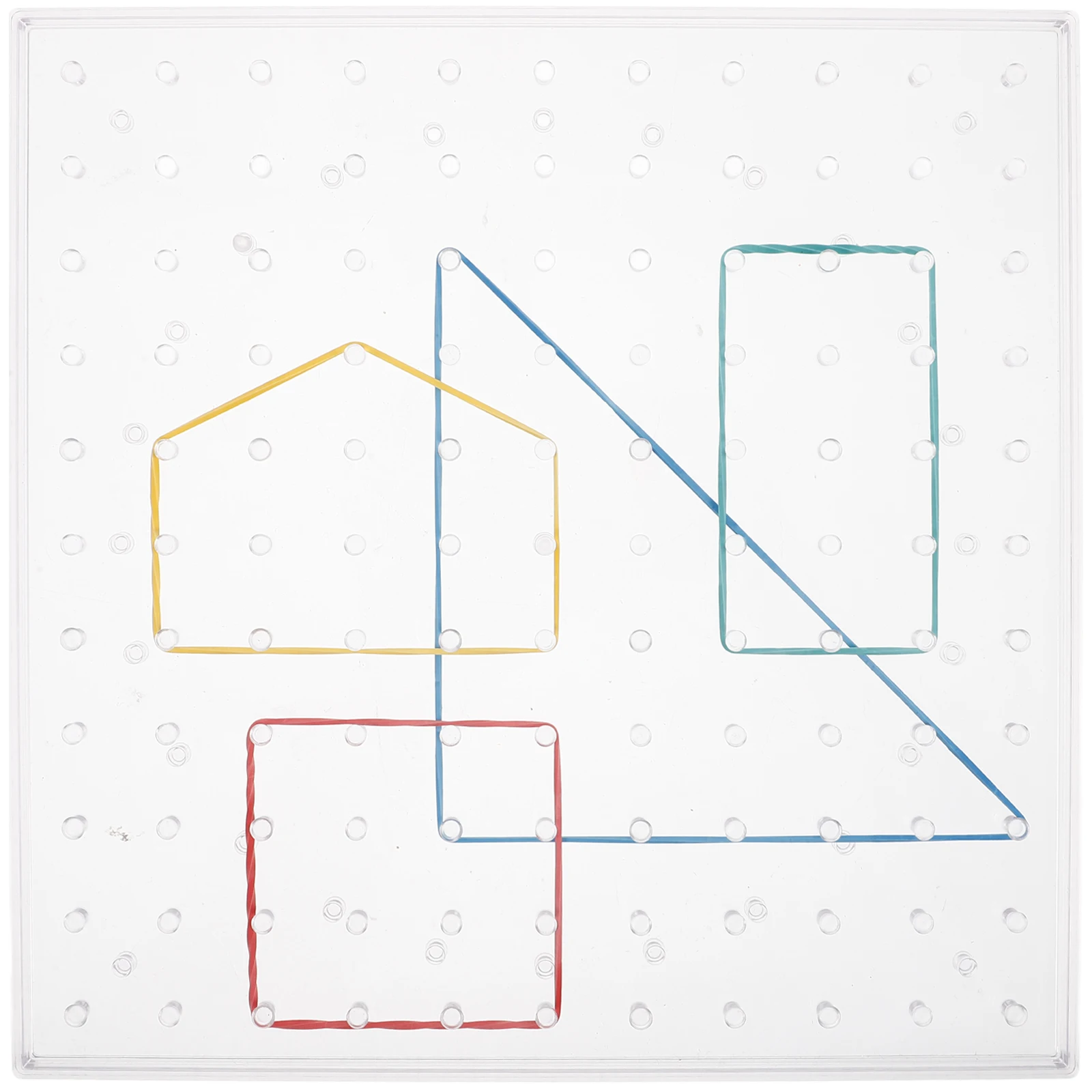 

Dualsided Pegboard Geoboard Educational Toy Elementary Math Tool Versatile Usage Colorful Nail Fun Activity Rubber Bands