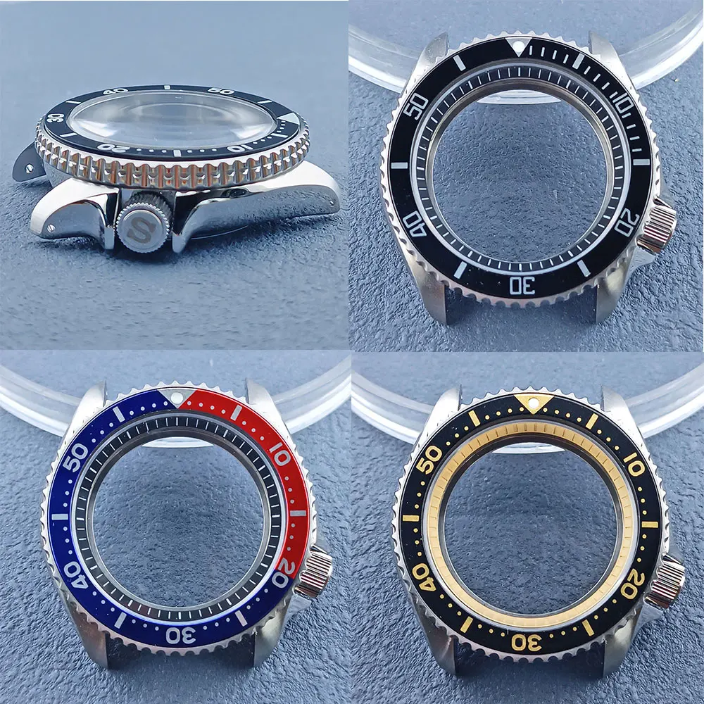 Aluminum sapphire flat glass transparent back cover suitable for NH35 NH36 automatic movement 10BAR waterproof