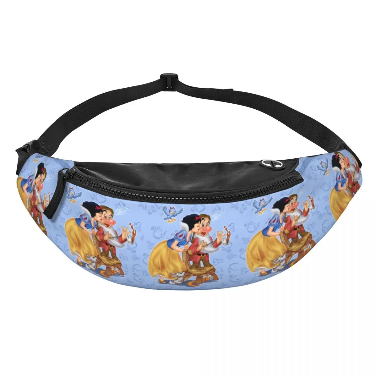 

Custom Snow White And Anime The Seven Dwarfs Fanny Pack Men Women Crossbody Waist Bag for Running Phone Money Pouch