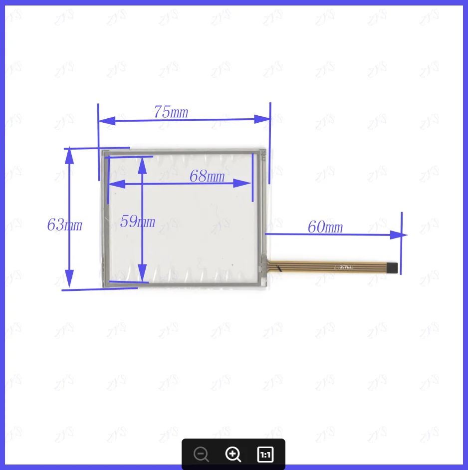 ZhiYuSun 3817 75mm*63mm 3.8inch 4-wire resistive touch panel for Car DVD, 75*63 GPS Navigator screen  glass