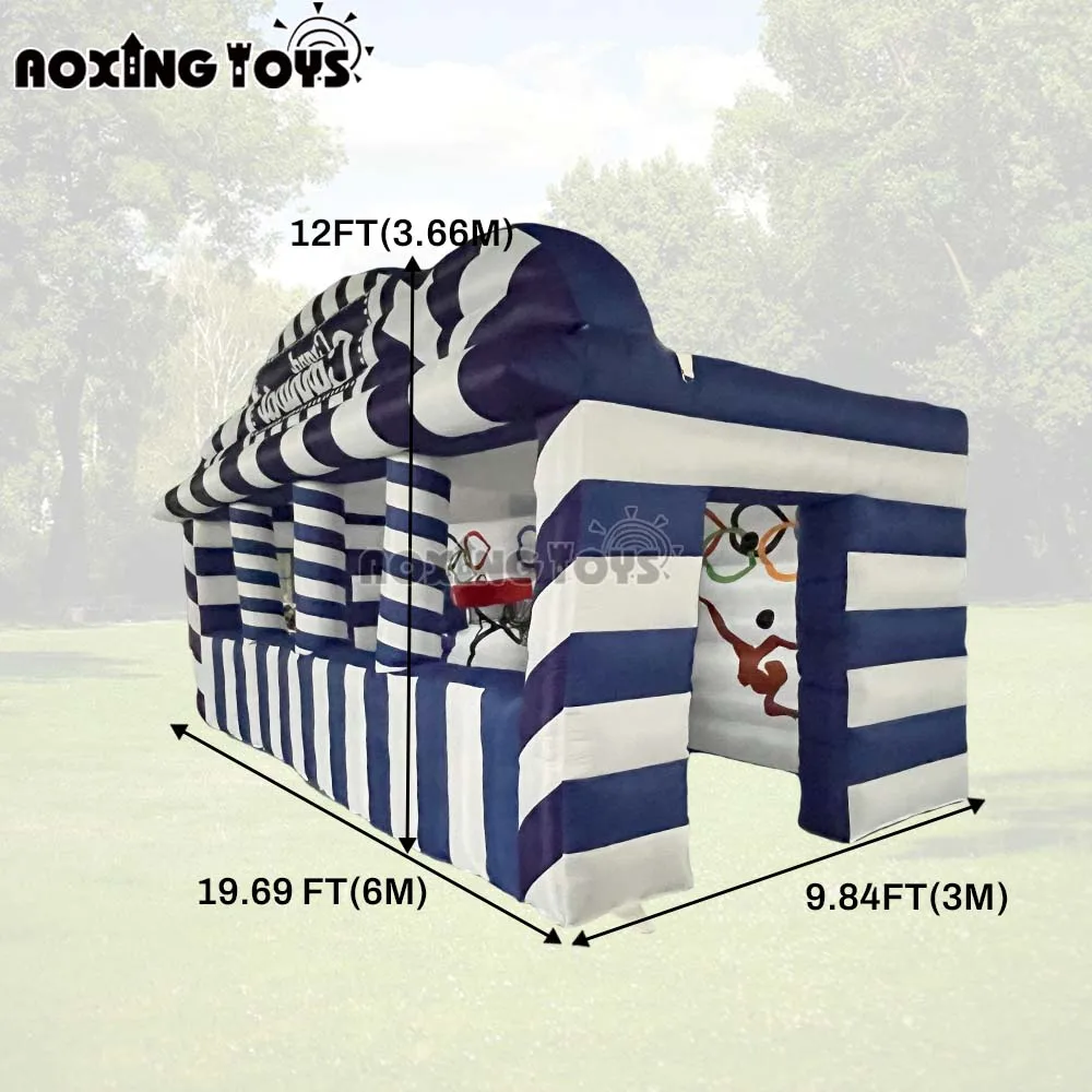 Giant Inflatable Carnival Game Tent Oxford Cloth Vending Booth Party Tent with Blower for Outdoor Advertising Promotional Use