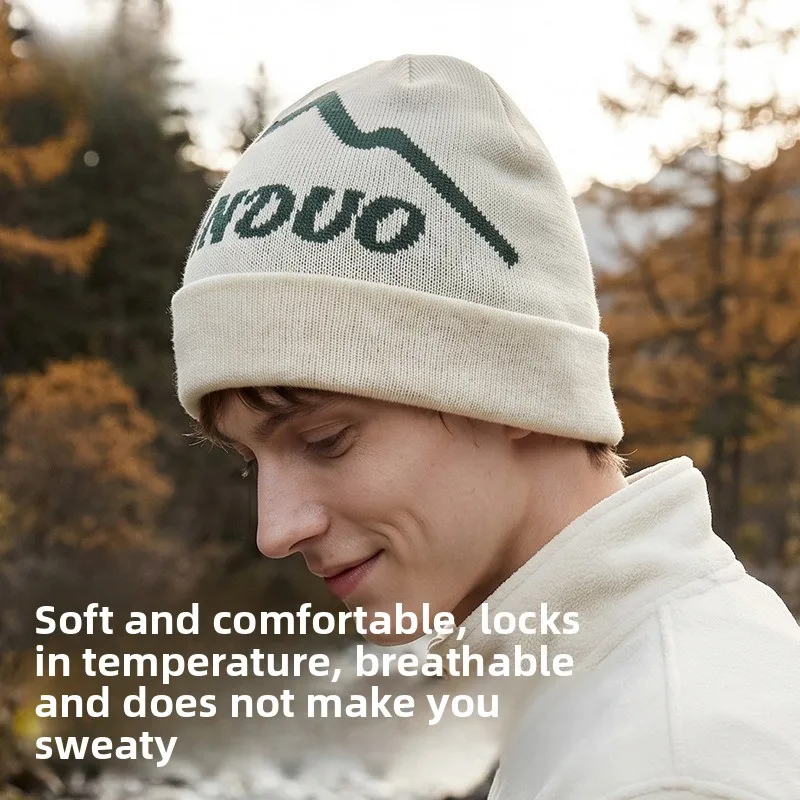 Outdoor Hiking Autumn and Winter Comfortable Warm Hat Men's Double-layer Thickened Cold-proof Ear Protection Knitted Hat Women