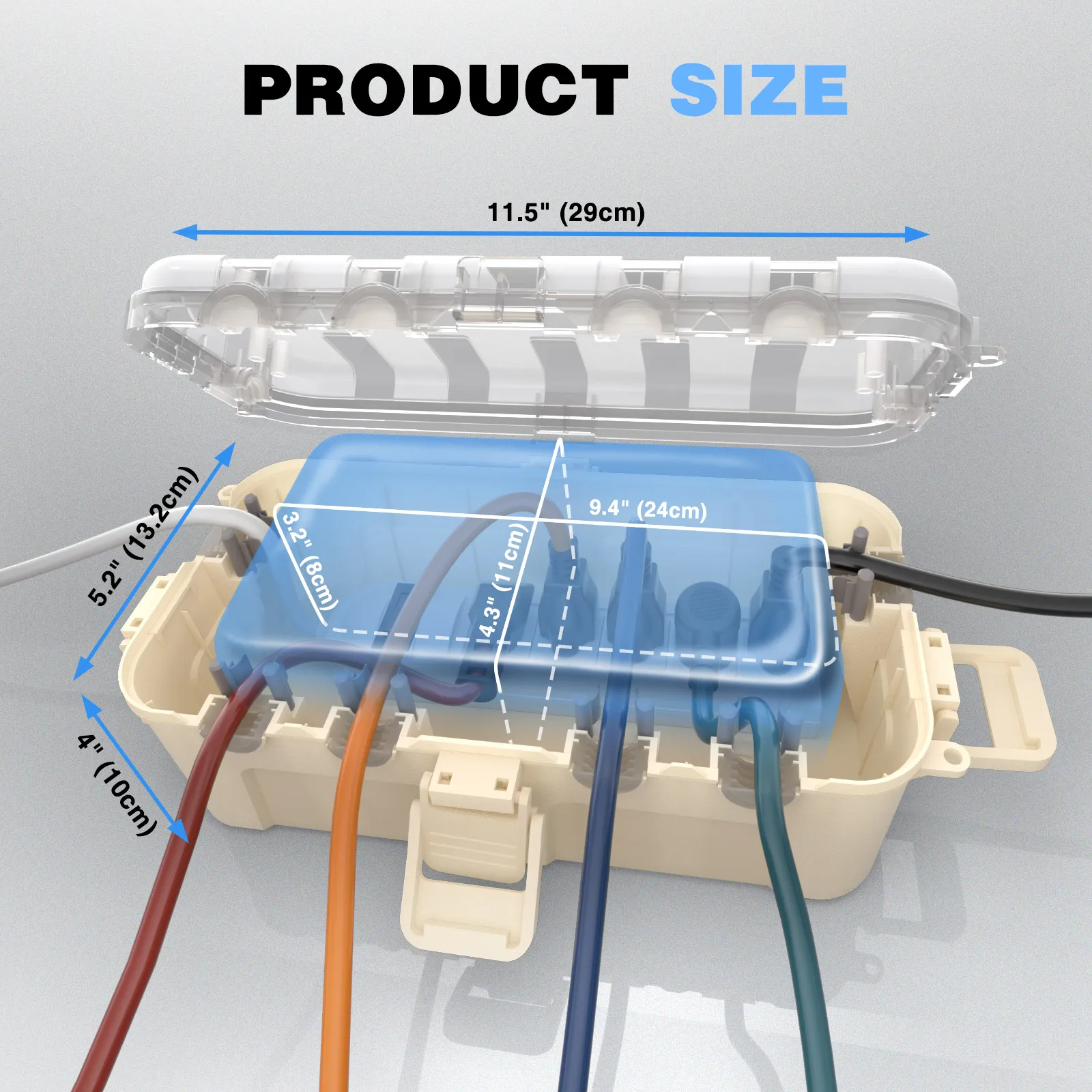 กล่องไฟฟ้ากลางแจ้งขนาดกลาง กัน - Outdoor Power Strip With Cover บทวิจารณ์และราคา