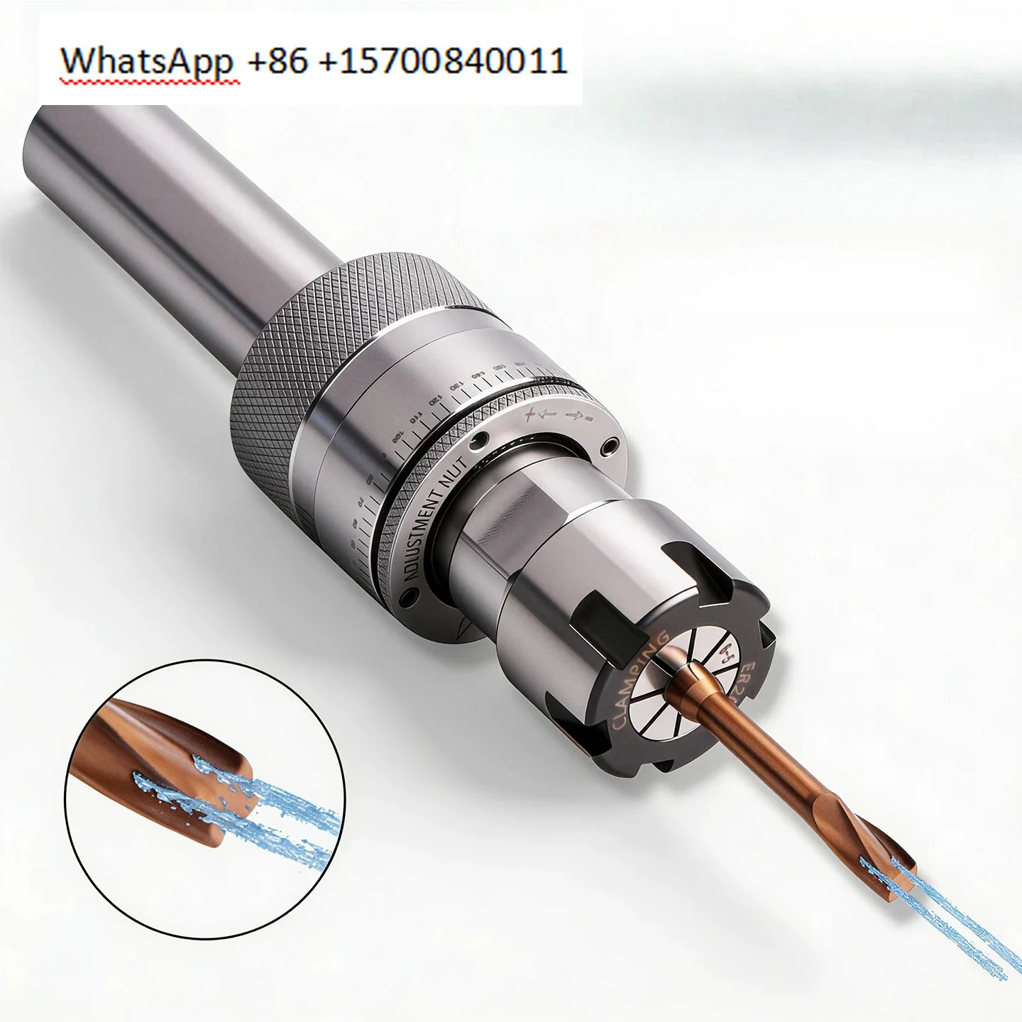 Adjustable radial 360 ° floating reamer shank centering machine, inner outlet floating reamer rod
