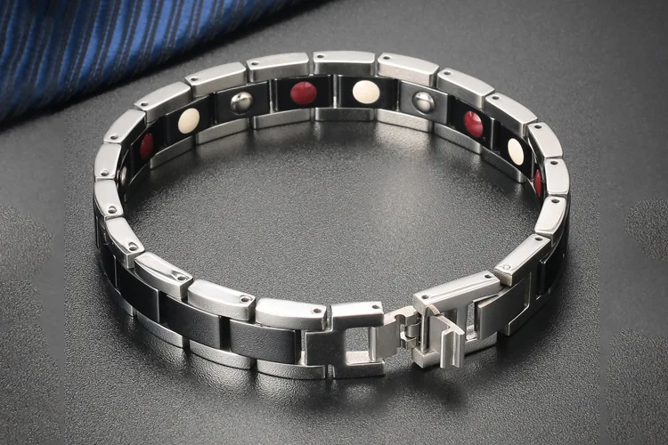 Titanium Steel Ceramic Magnetic Negative Ion Energy Bracelet Far-infrared Germanium Anti-radiation Anti-oxidation Bracelets