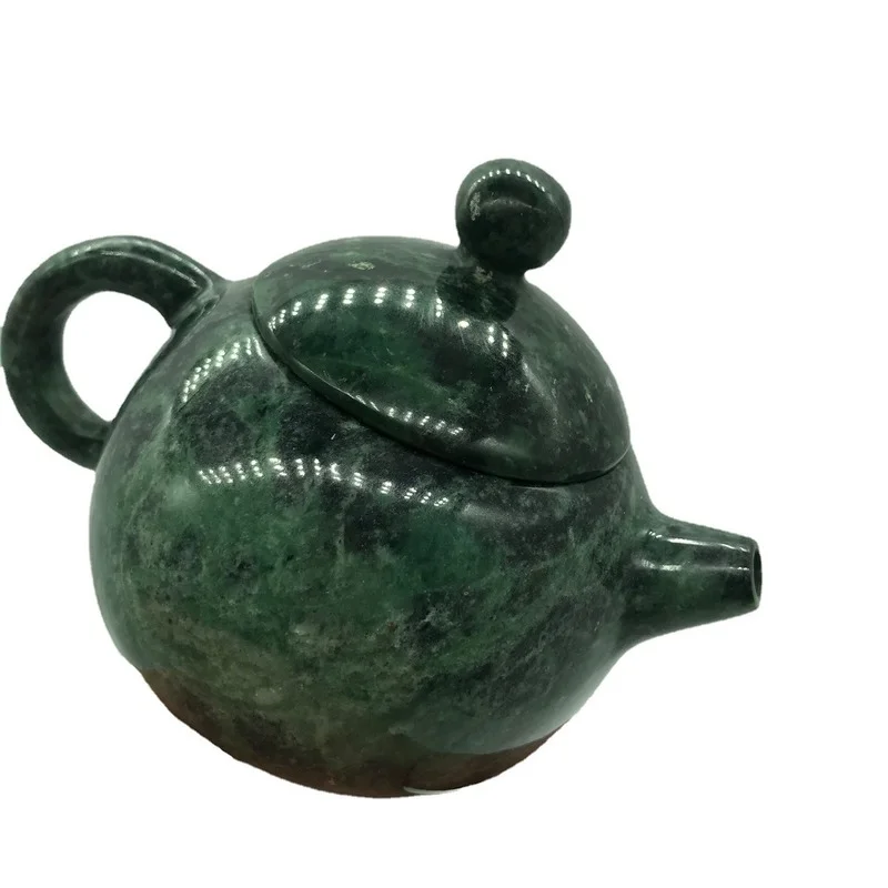 Frasco de Jade tibetano Natural Wang Shi, frasco de cadera, taza de té, Serpentina, cinturón de Jade, joyería magnética, Color de Jade Natural al