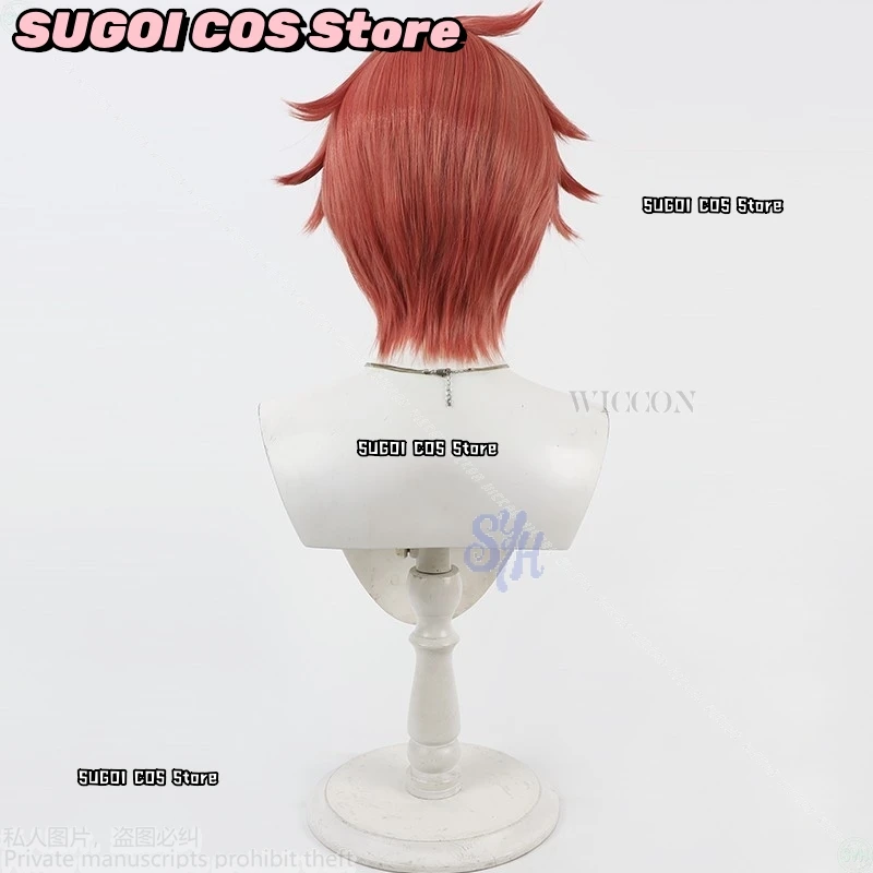 {SUGOI COS} أزياء أنيمي توغين أنكي كوسبلاي كيويا أورانزاكا شعر مستعار أحمر قصير شعر صناعي مقاوم للحرارة لعب الأدوار في الهالوين