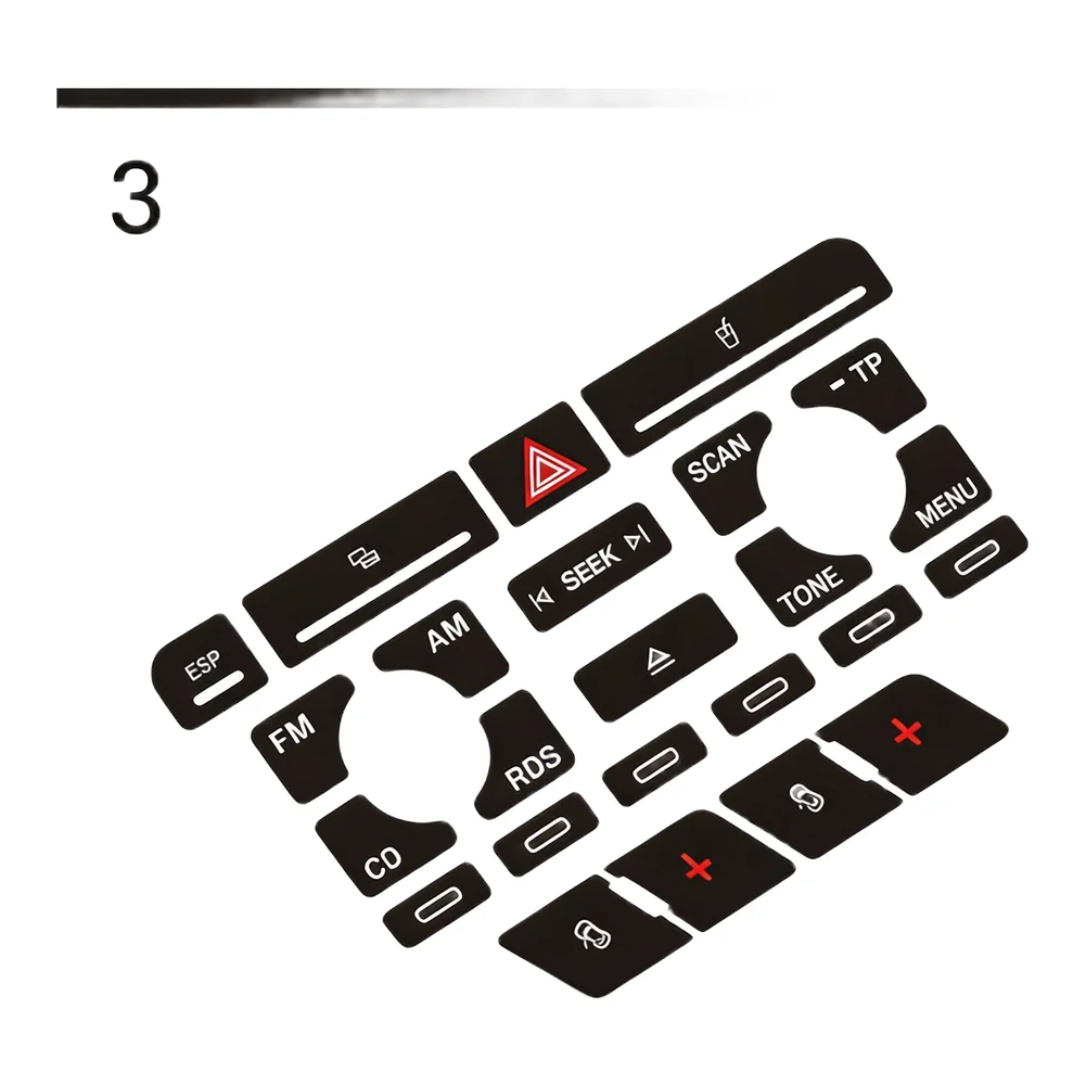 Transform Your Control Cells For A4 B6 B7 Button Repair Worn Knob Switch Sticker for Radio Clima Headlight adjustment