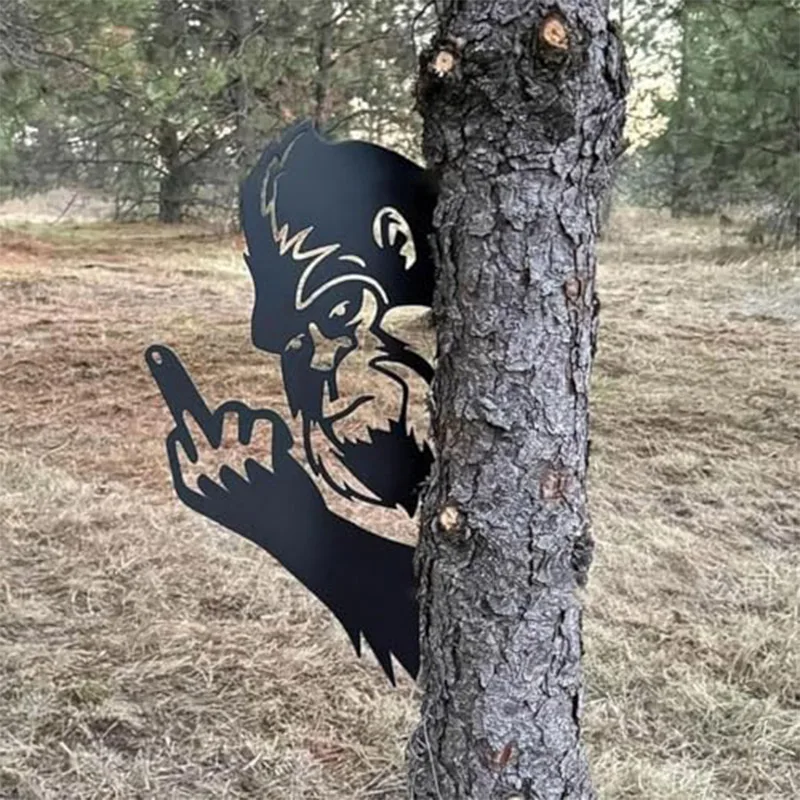 Bigfoot-decoración de Metal para exteriores, pie grande, Sasquatch, Festival, fiesta, arte del hierro, regalo, silueta Bigfoot, escultura, arte del patio