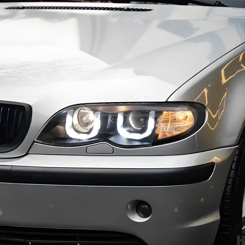 For BMW 3 Series E46 318i 325i 2001-2004 LED Auto Headlights Assembly Upgrade High Quality DRL Projector Lens Tool Accessories
