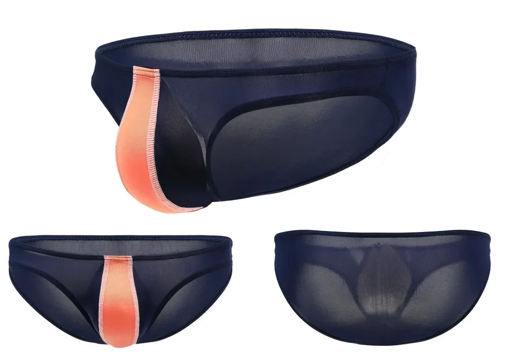 8Pcs/Lot Men's Briefs Low Rise Sexy Underwear Gay Ice Silk Men Sissy Penis Pouch Panties Mens Comfort Bikini Briefs Jockstrap