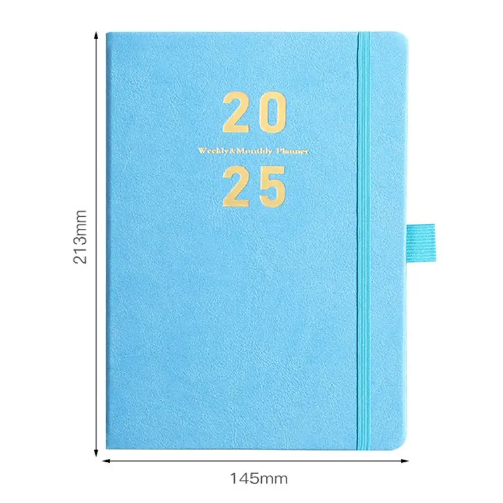 A5 2025 Agenda perencana Notebook 176 halaman kertas 12 bulan perencana Notebook portabel tebal 2025 jurnal Notebook perencana harian