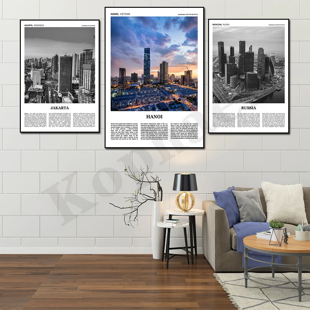 

Hanoi Vietnam Jakarta Kaohsiung Taiwan Kuala Lumpur Macau China Manila Moscow Cityscape Travel Wall Art Poster