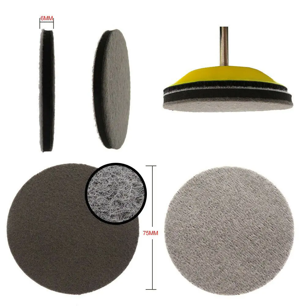 50Mm 75Mm Xe Máy Đánh Bóng 2 "3" Miếng Đánh Bóng Xốp Đệm Sáp Gương ĐỆM PHỒNG Sơn Mài