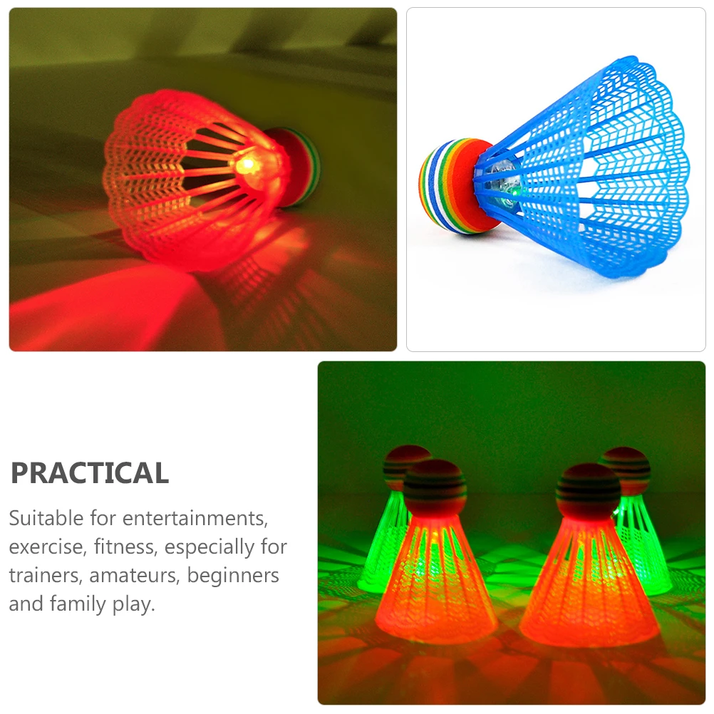 

6 Pcs Luminous Badminton LED Sports Shuttlecocks Outdoor Plaything Night