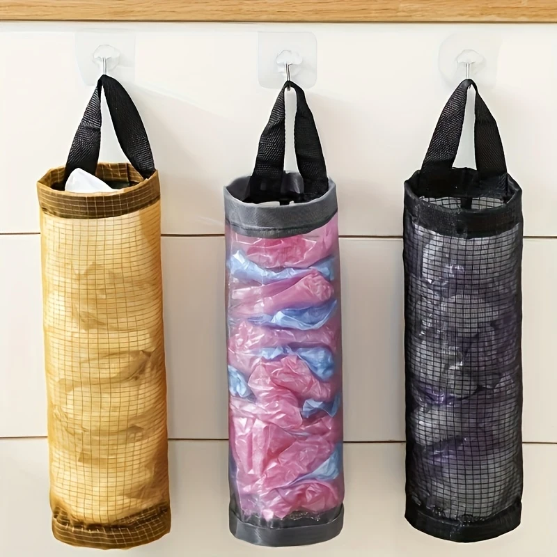 Garbage Bag Storage Kitchen Garbage Organizer Plastic Bag Holder Organizing Hanging Garbage Collection Storage Bag