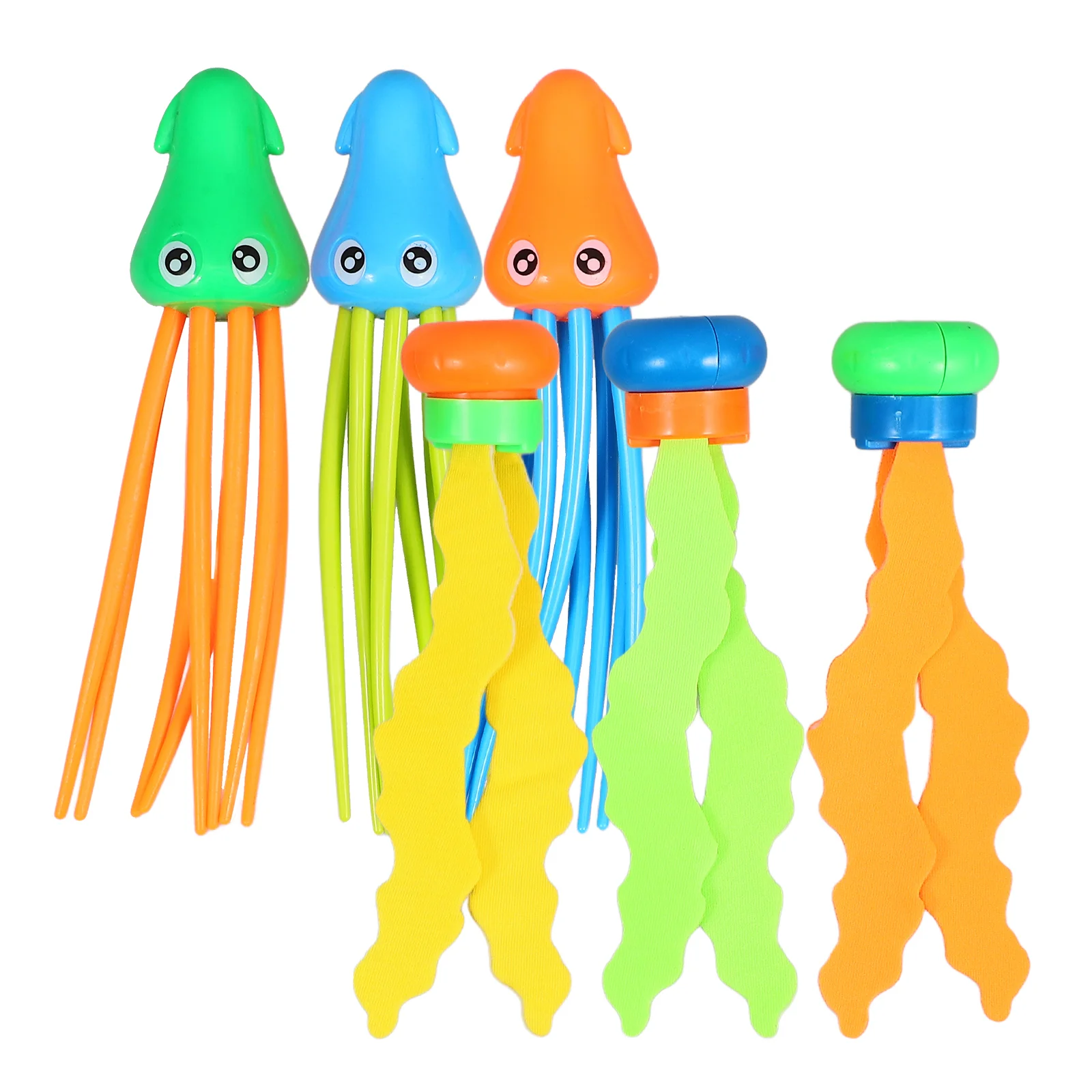 

6 Pcs Diving Toys Pool for Toddlers Age 3-5 Kids Seagrass Jellyfish Swim 8-12 Foam PE Summer Baby