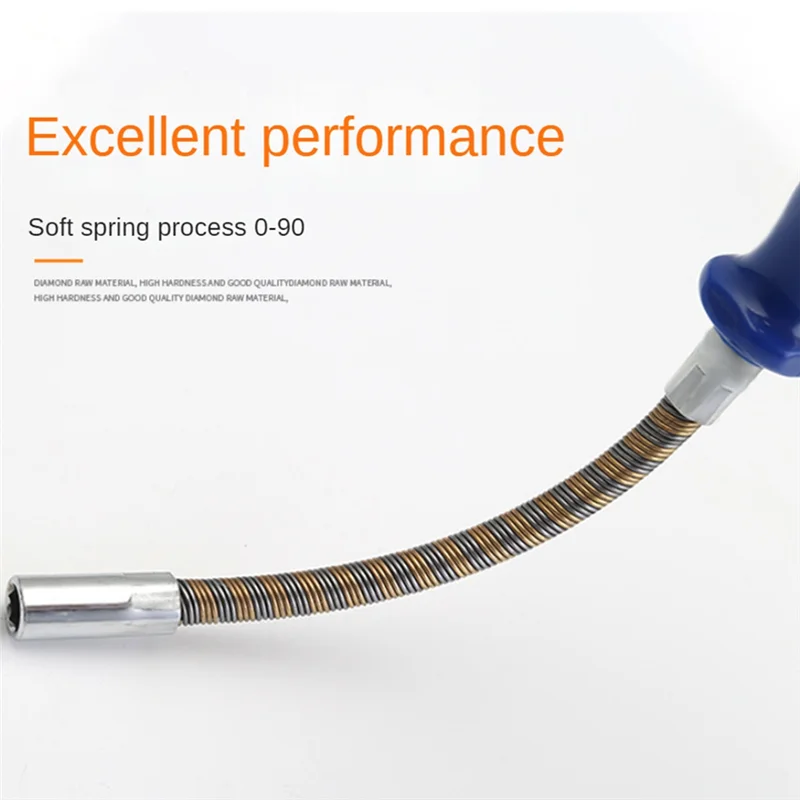 ABLK 7 มม.ไขควง Hex ยืดหยุ่น 90 องศา Bendable Nutdriver Hex Socket Hose Clamp Screw Driver เครื่องมือสําหรับซ่อมรถยนต์