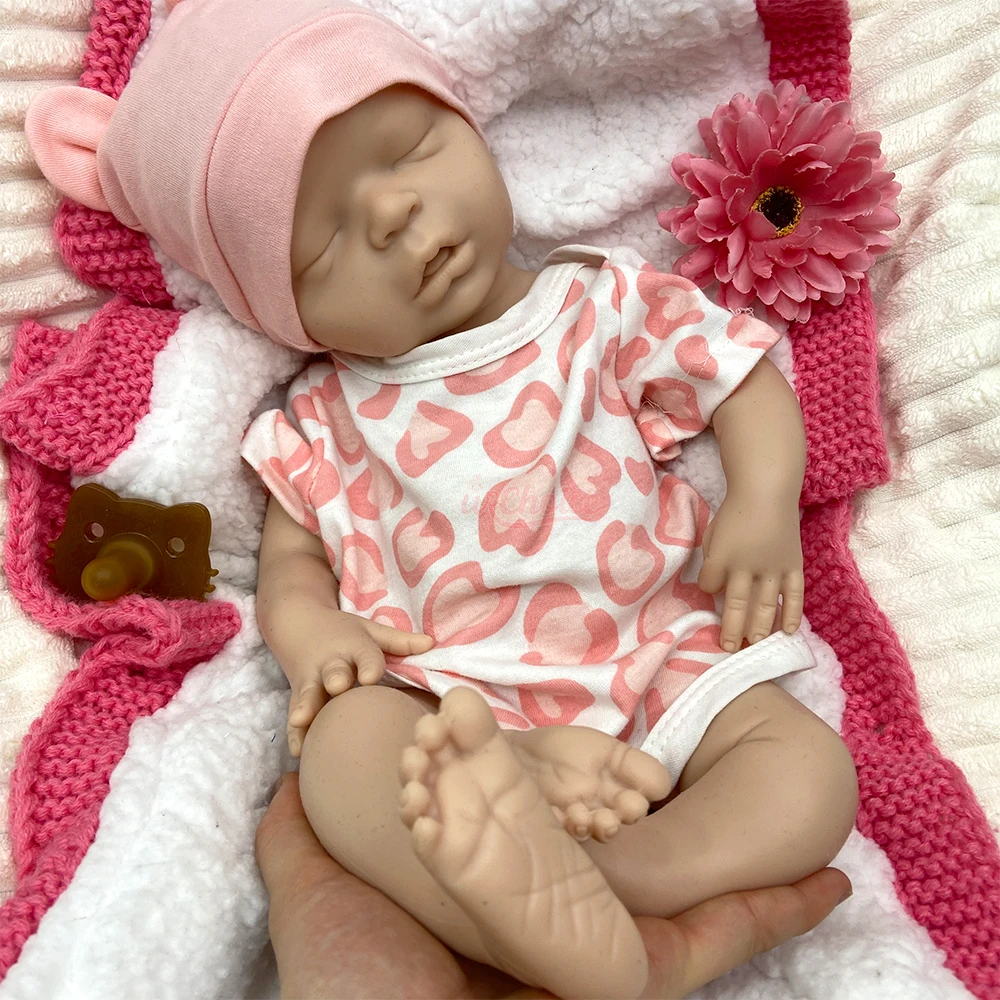 

Высокореалистичная мягкая силиконовая кукла-реборн девочка 45 см ручной работы, легко моющаяся, для обучения уходу за новорожденными