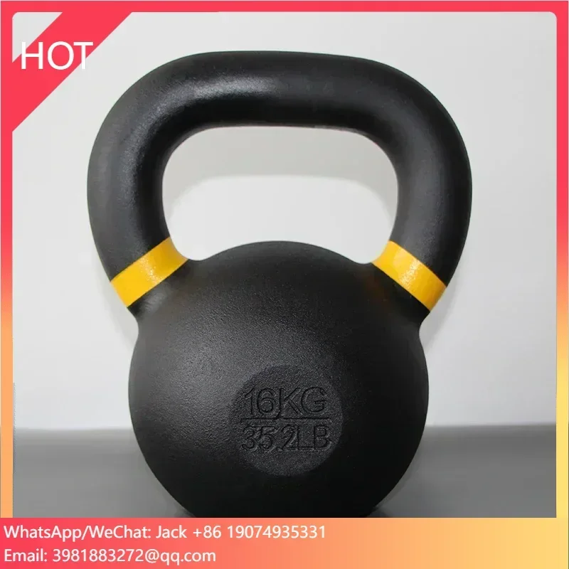 

Customizable Black Cast Iron Kettlebells Fitness Training Strength Competition 4kg 16kg 48kg Gym Yoga Practice Durable Steel