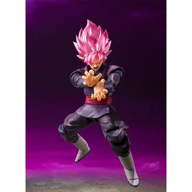 Original Bandai S.H.Figuarts Goku negro Super Saiyan Rose Dragon Ball Super en Stock Anime colección de figuras de acción modelo Juguetes