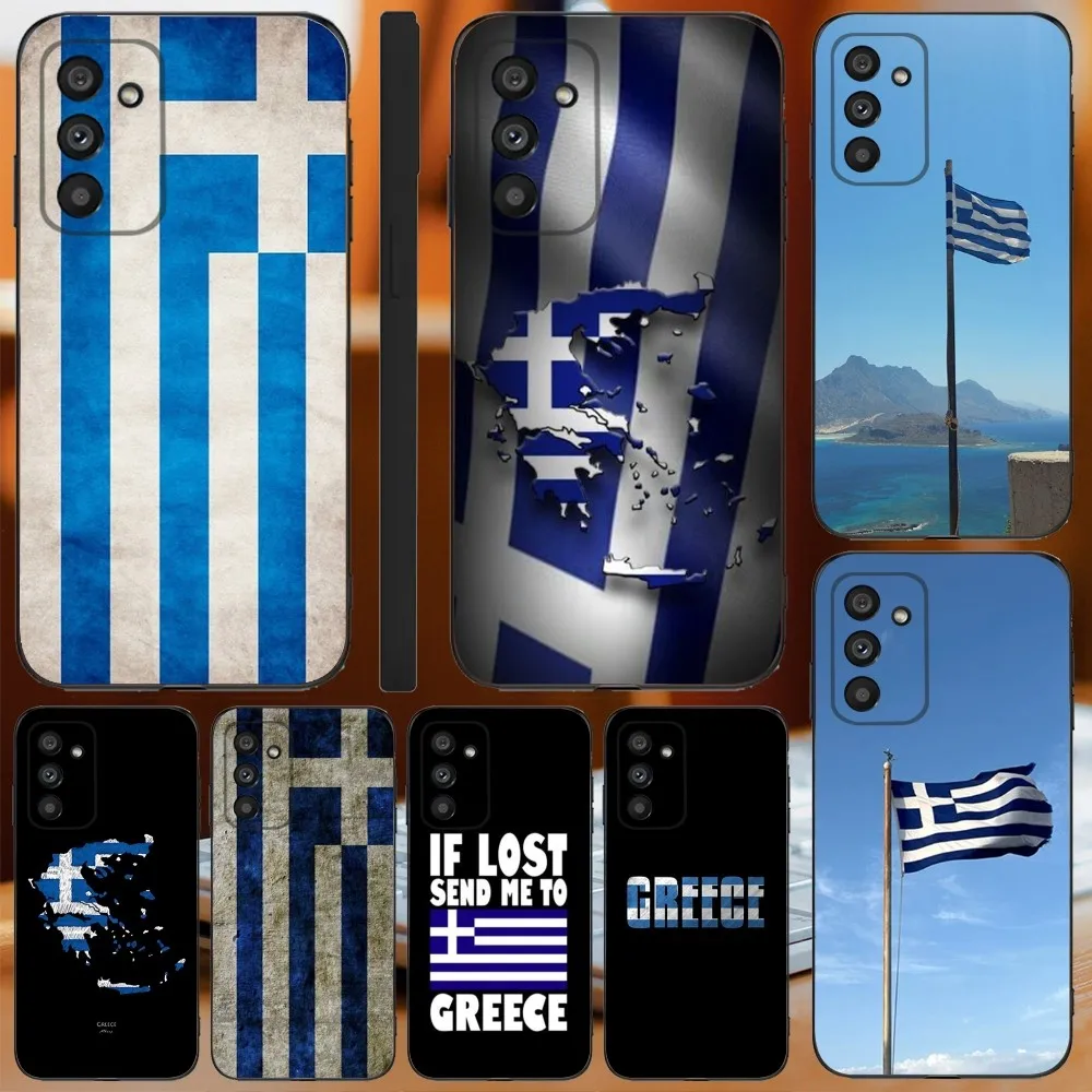 Greece Greek Flag Phone Case For Samsung Galaxy A13,A21s,A22,A31,A32,A52,A53,A71,A80,A91 Soft Black Cover