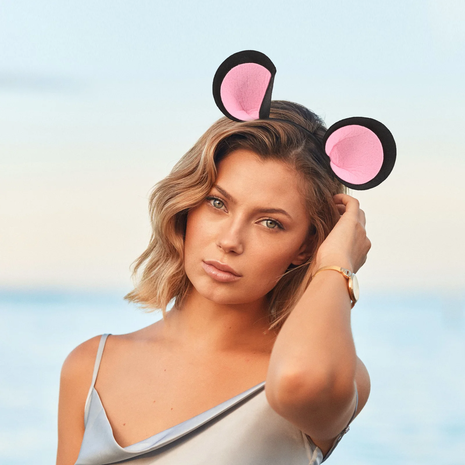 

Felt Mouse Headband Soft Rat Ears Headband Cosplay Performing Hair Decor Party Costume Hairband Rat Ears Headdress