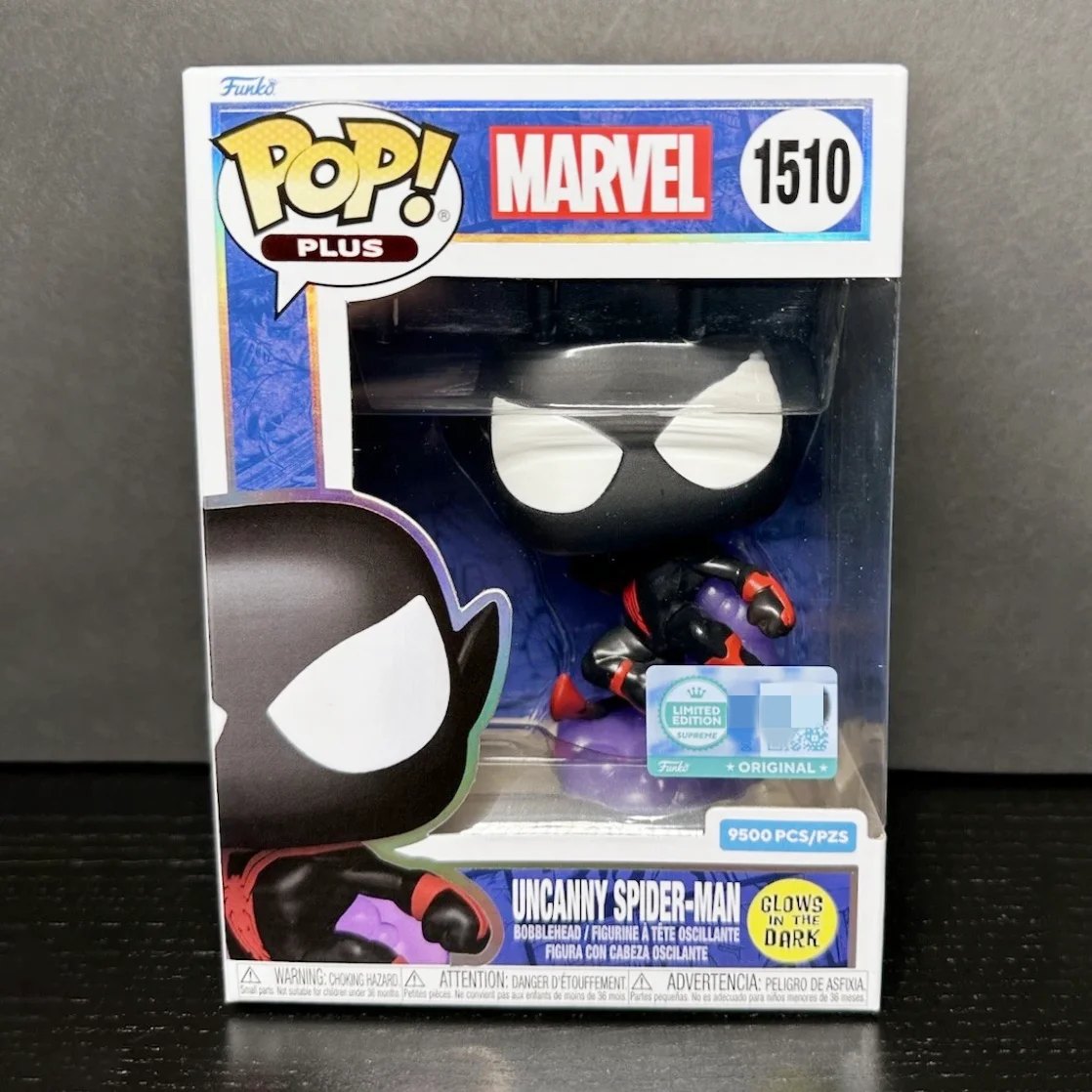 Uncanny Spider-Man 1510 Figure (Glow 9500pc) Marvel Action Figures Funko Pop Limited Edition Figurine Collectible Decoration Toy