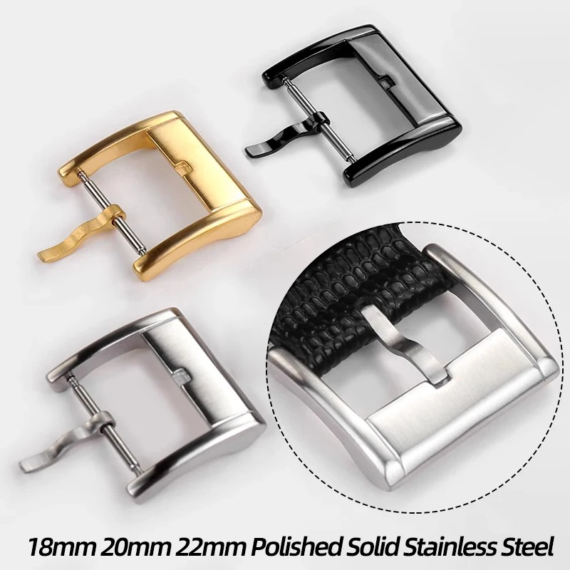 時計バックル 18 ミリメートル 20 ミリメートル 22 ミリメートルポリッシュソリッドステンレス鋼ボタン時計バンドストラップクラスプアクセサリー高品質ハミルトン