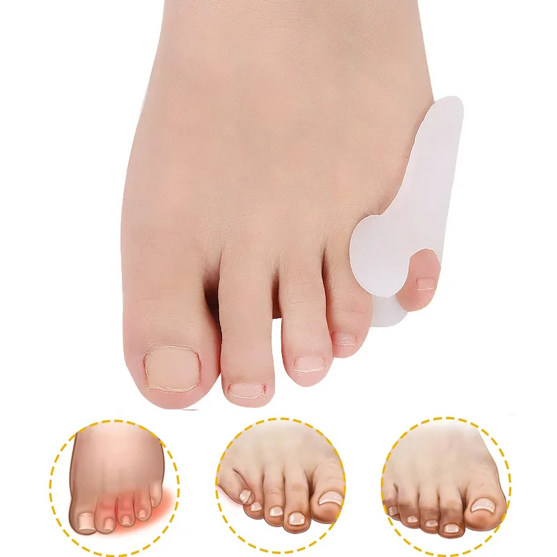 

2Pcs=1Pair Little Toe Pinkie Foot Thumb For Daily Use Hallux Valgus Silicone Correction Gel Bunion Guard Foot Care Toe Separator