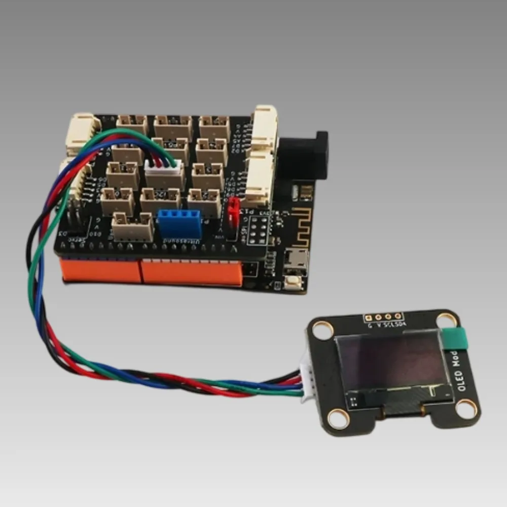 SSD1315 Controlled 0.96 Inch I2C OLED Screen 128×64 Pixels Self‑Illuminating Display & LEGO‑Mountable Base Compact Module