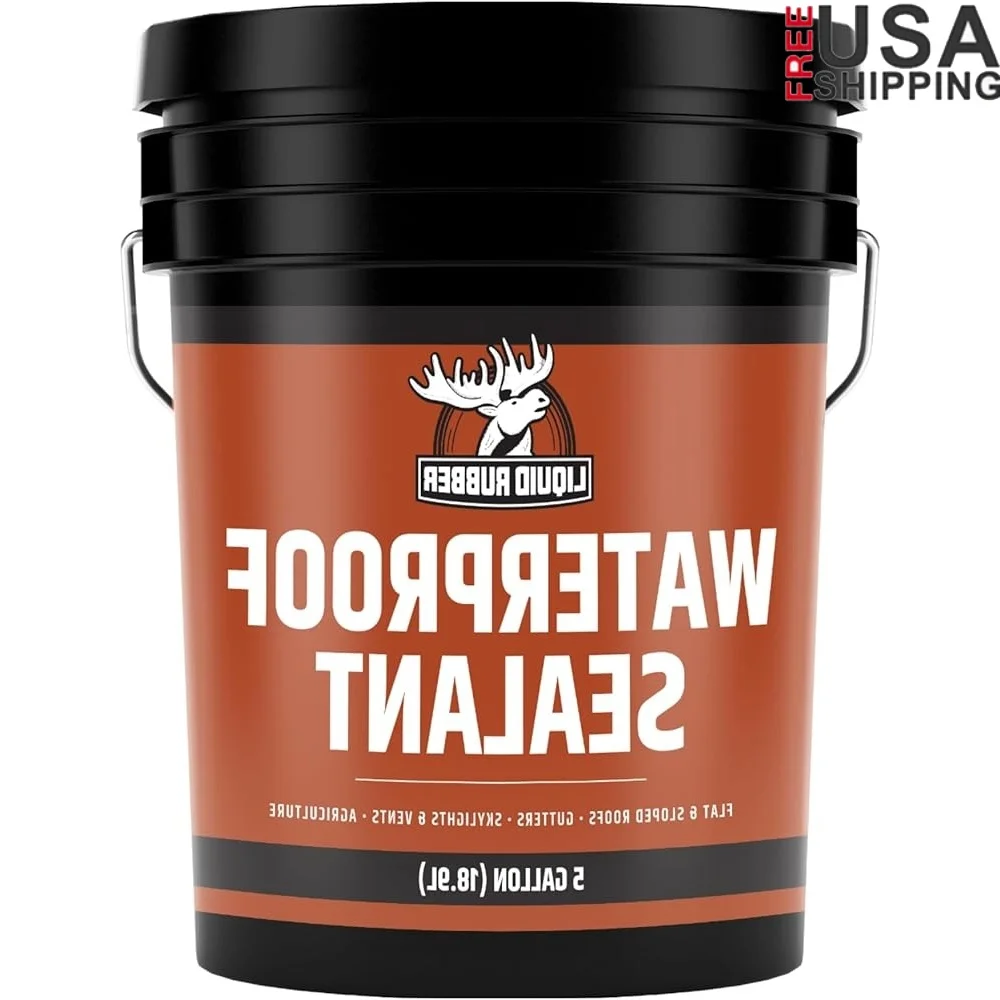 Waterproof Sealant Flexible Protective Coating Flat Metal Low Slope Roofs Foundations Gutters Concrete DIY Leak Repair