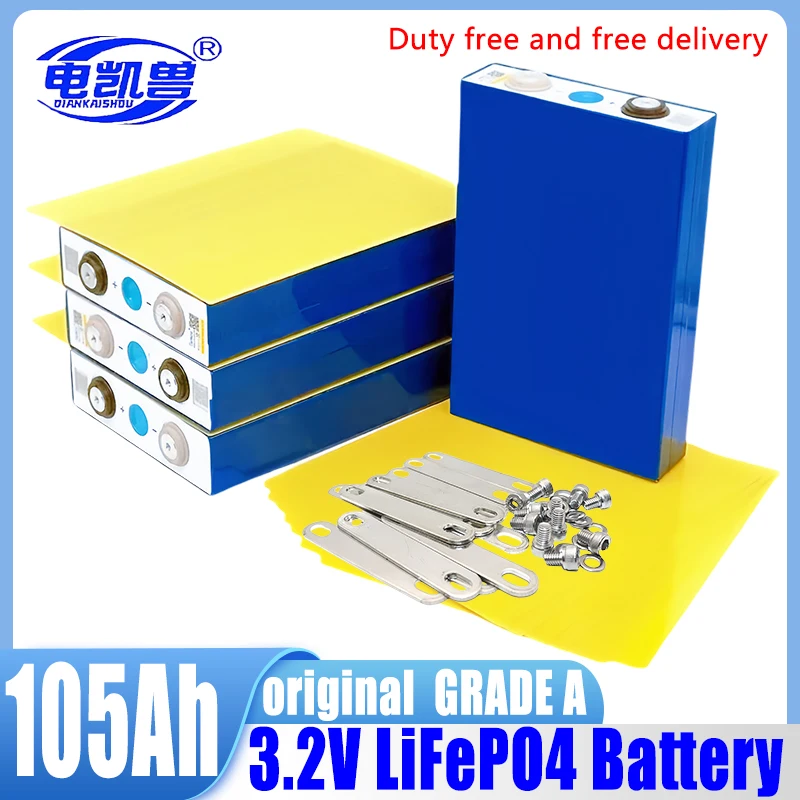 3,2v 105ah 1-32pcs lifepo4 Batterie Lithium eisen phosphat Batterie DIY RV Boot Home Energy Storag Zelle cn Lager schnelle Lief