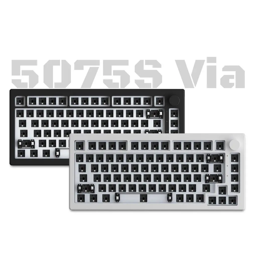 Akko 5075s kit diy para personalizado rgb backlit 5-pin hotswap teclado de jogo mecânico 75% layout com botão teclado barebone