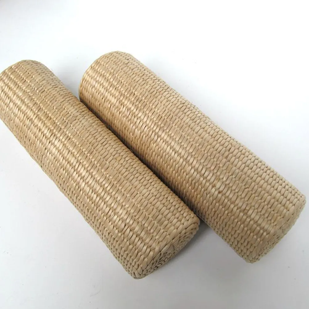 1Pcs Natural Straw Braid Cylinder Neck Pillow for Cervical Support Spine Alignment Lumbar Lower Back Knee Calves
