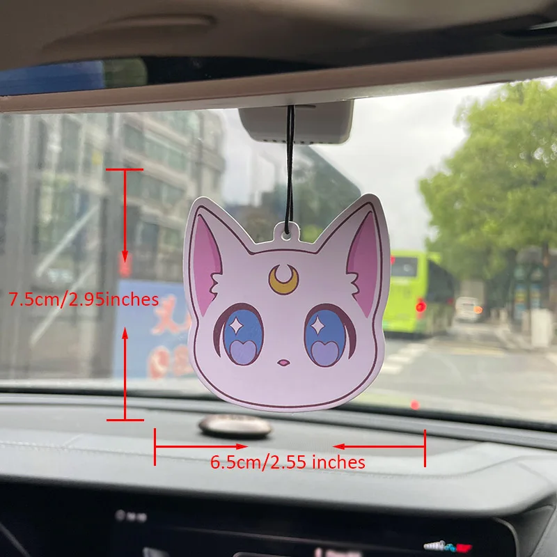 Pink Cute Cat, Girly Atmosphere Decoration, Freesia and English Pear Scent (International Trend) Car Fragrance Tablets, Wardrobe Air Freshener, Perfume, Rearview Mirror Decoration, Car Interior Pendant, Natural Scent Air Purifier, Anime Cartoon Toilet Fragrance Sachet, Living Room Office Room Bedside Hanging Ornament