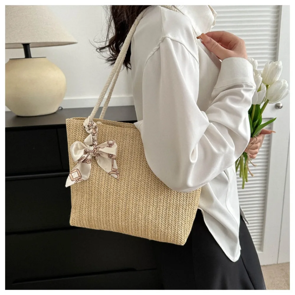 New Women Shoulder Bag Summer Trendy Tote Bag Large Capacity Straw Bag